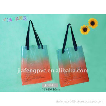 Leisure and practical, Gradient Printing PVC Shopping Bag with Shoulder Strap